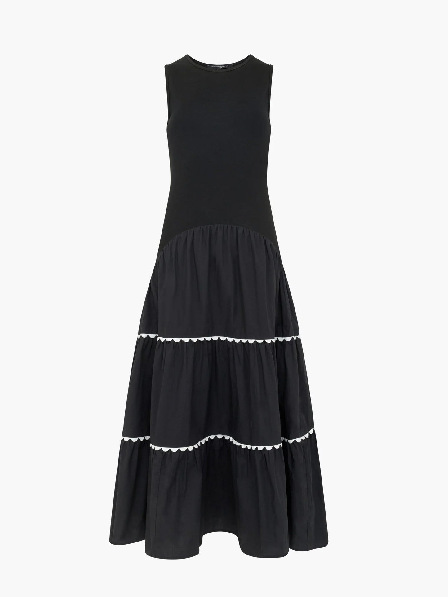French Connection Kaylie Jia Mix Ric Rac Midi Dress