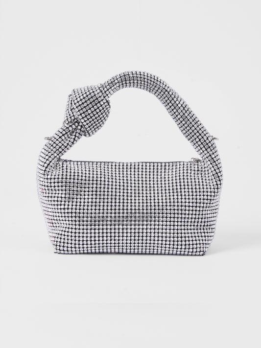 French Connection Diamanté Knot Bag