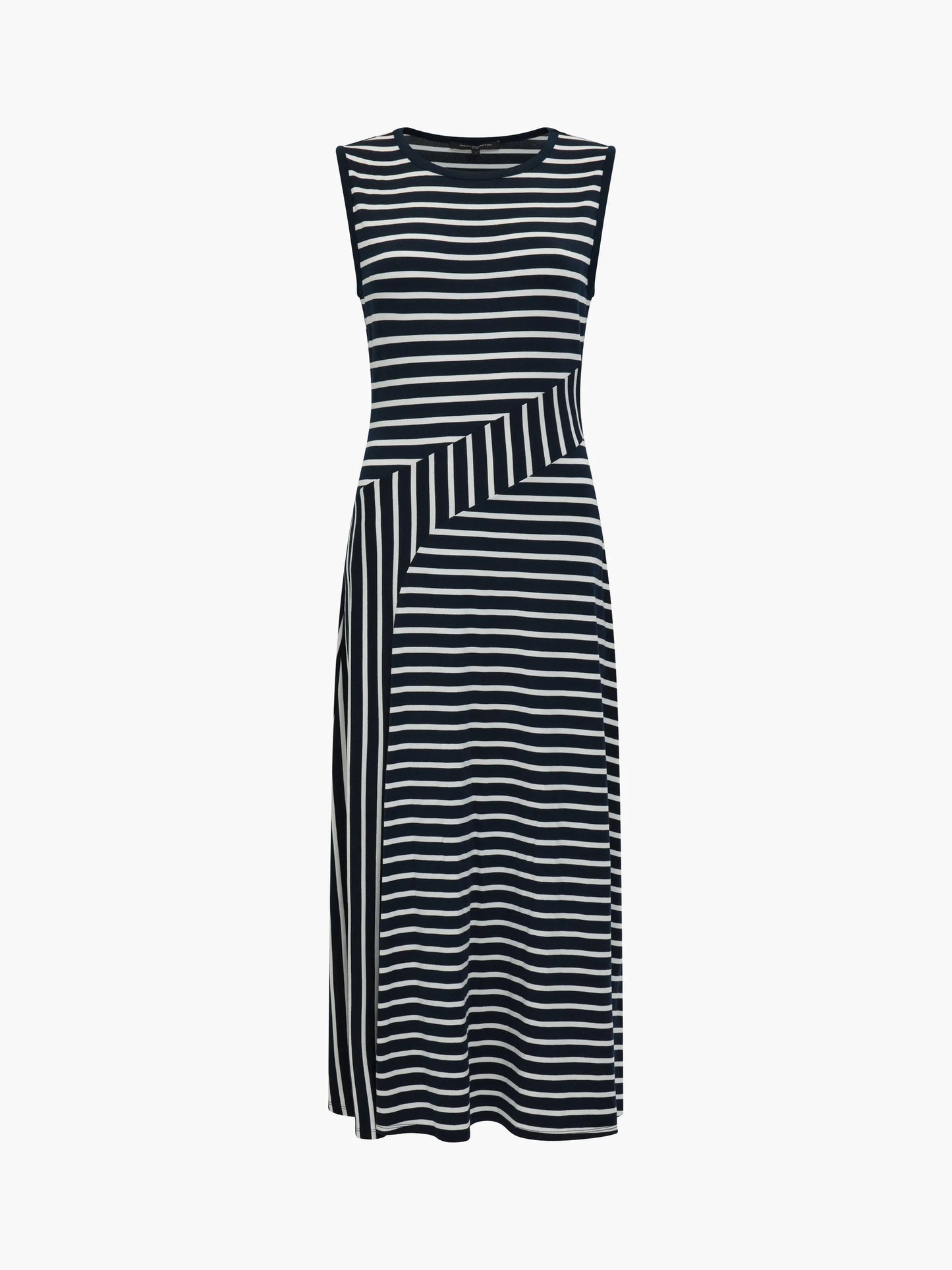 French Connection Kyra Jersey Striped Sleeveless Midi Dress