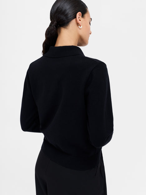 French Connection Ellaria Black Pearl and Diamante Knit Cardigan