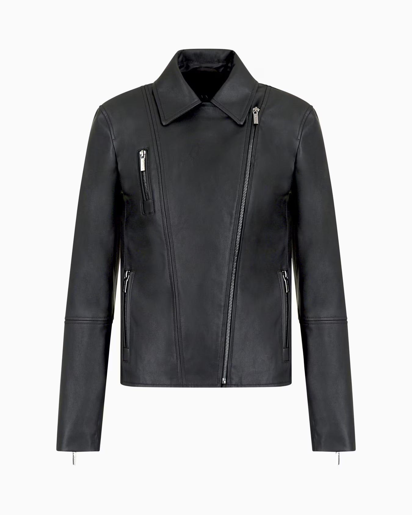 Armani Coated faux leather jacket with side zip