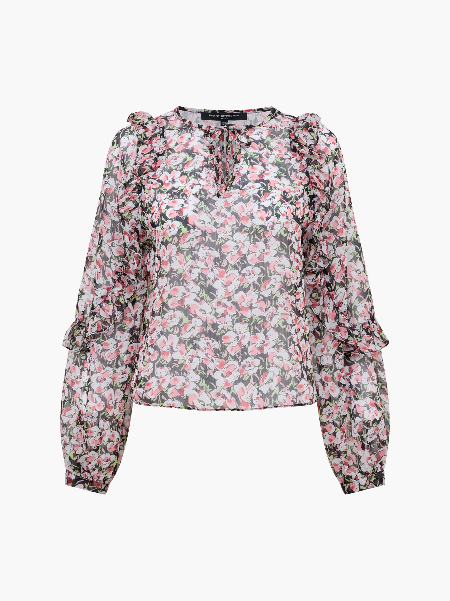 French Connection Molly Emina Ruffle Sleeve Top