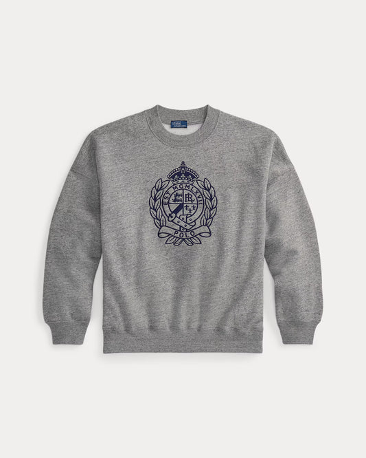 Polo Ralph Lauren Embroidered-Crest Fleece Crewneck