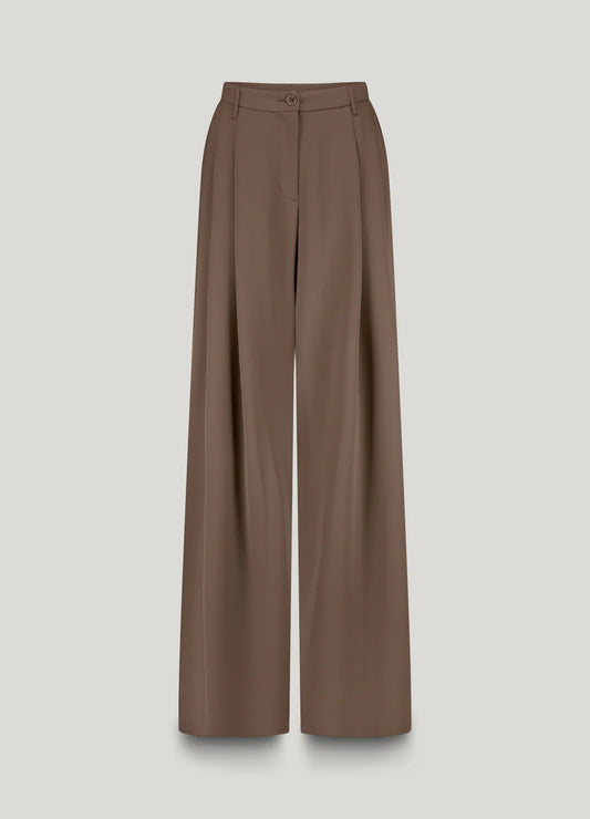 Summum Flared Trousers with Press Crease