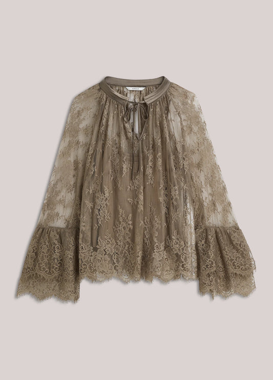 Summum Lace Top with Flounces
