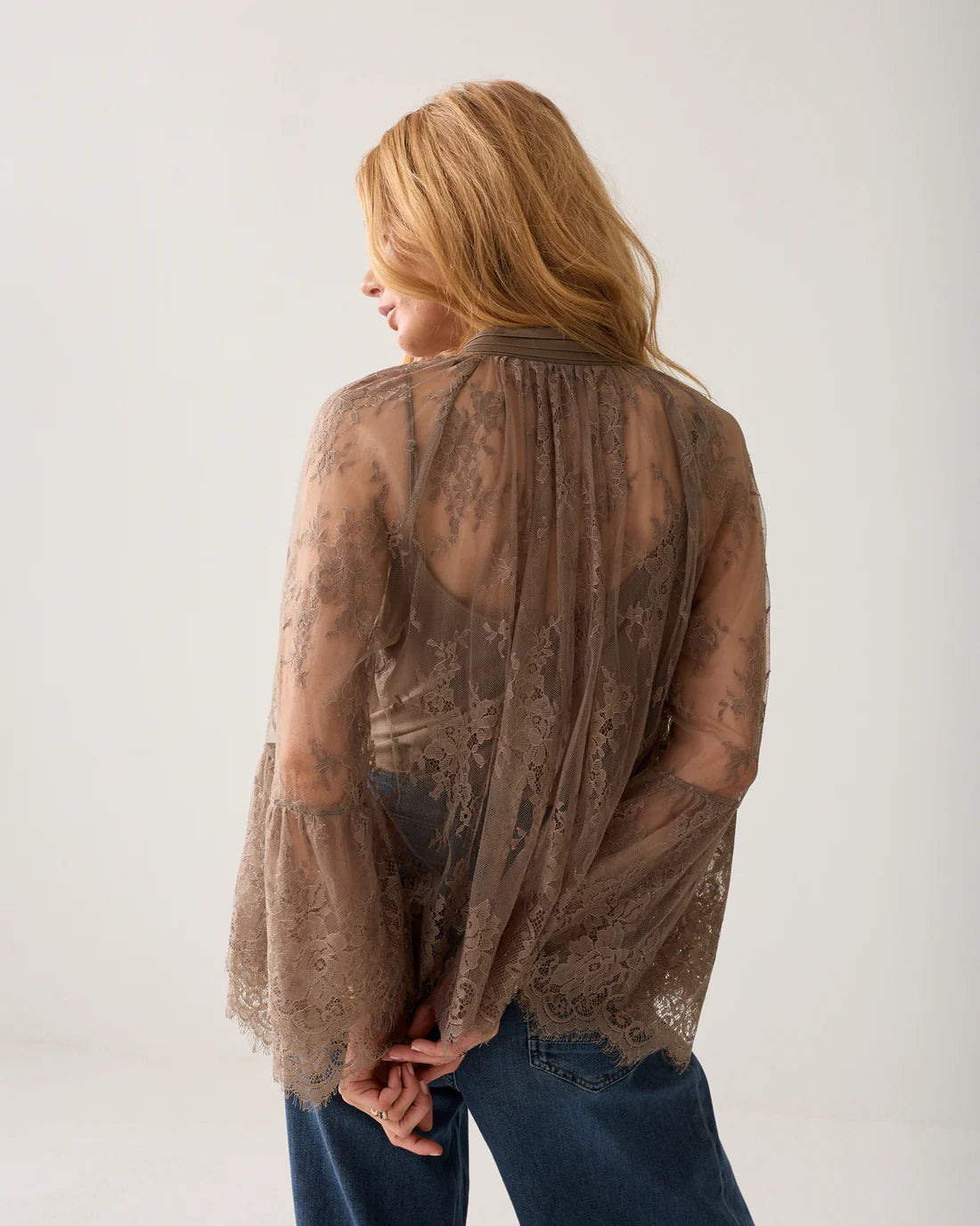 Summum Lace Top with Flounces