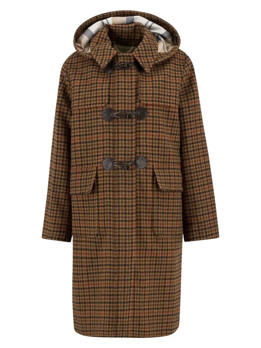 Barbour Melody Check Wool Duffle Coat