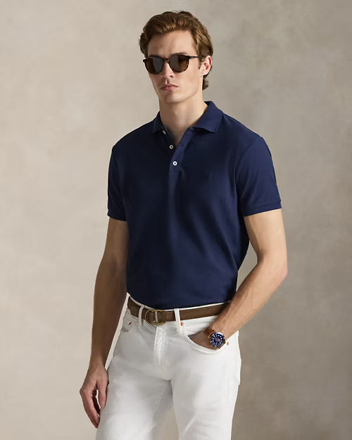 Polo Ralph Lauren Custom Slim Fit Honeycomb-Mesh Polo