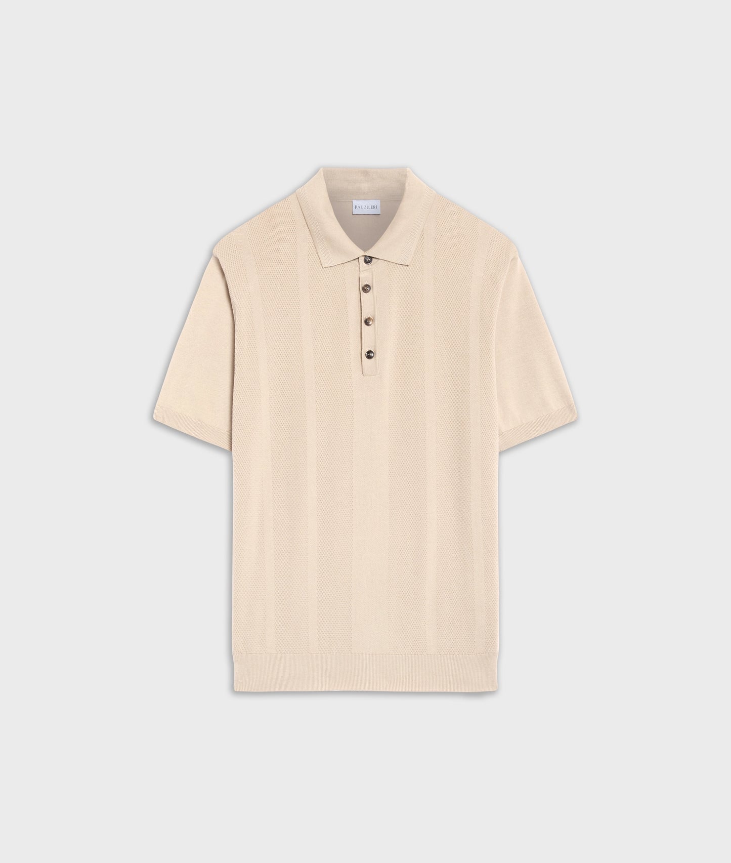 Pal Zileri Cotton Short Sleeved Polo Shirt With Ribbed Trim
