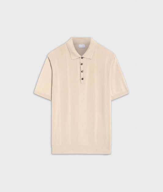 Pal Zileri Cotton Short Sleeved Polo Shirt With Ribbed Trim