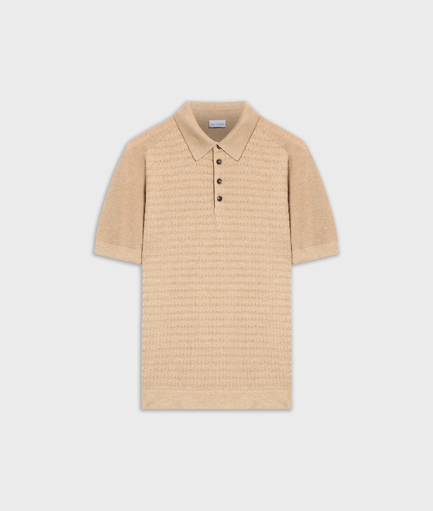Pal Zileri Cotton Raglan Short-Sleeved Polo Shirt With Cross Stitch