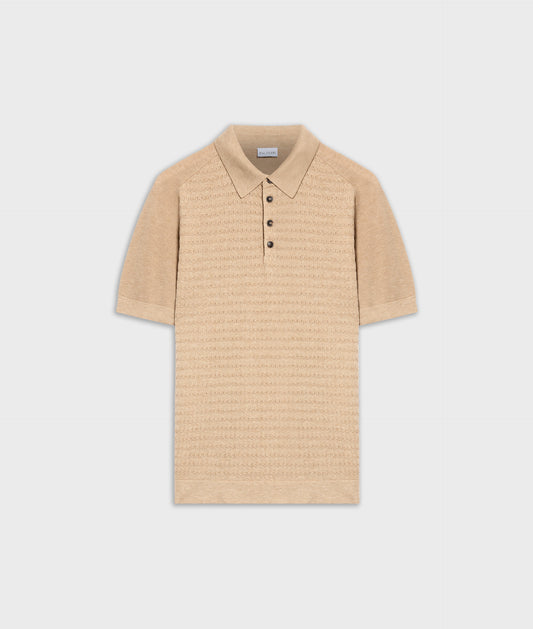 Pal Zileri Cotton Raglan Short-Sleeved Polo Shirt With Cross Stitch
