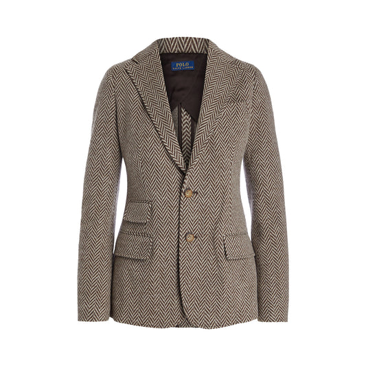 Polo Ralph Lauren Herringbone Double-Knit Jacquard Blazer