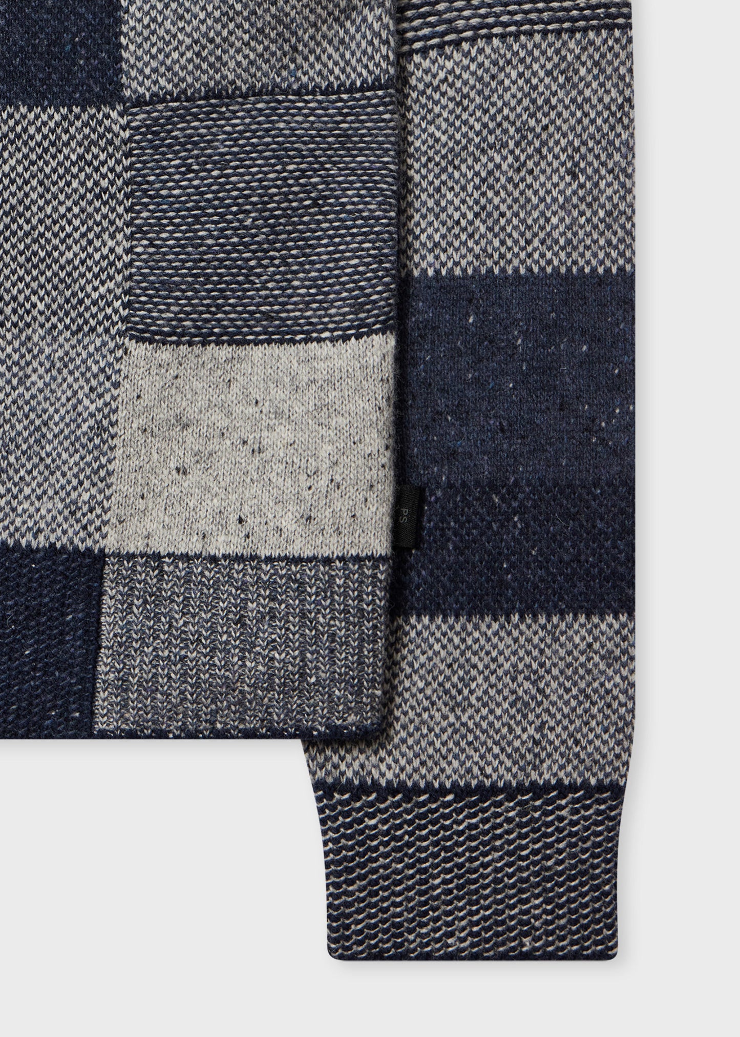 Paul Smith Tonal Patchwork Zip-Through Cardigan