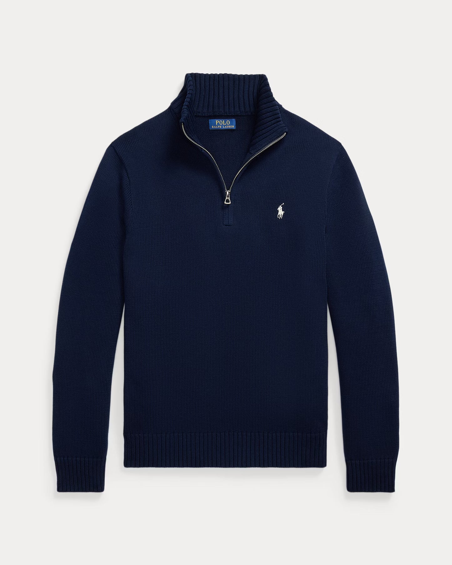 Polo Ralph Lauren Quarter-Zip Cotton Mockneck Jumper