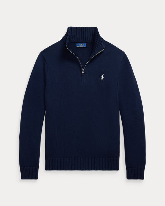 Polo Ralph Lauren Quarter-Zip Cotton Mockneck Jumper