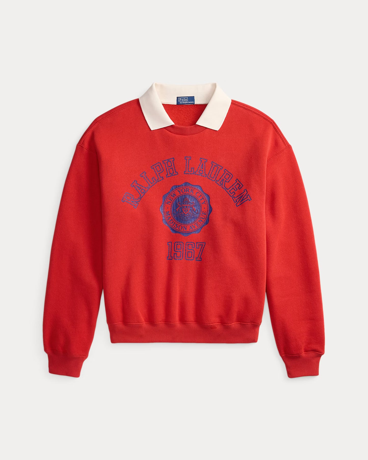 Polo Ralph Lauren Crest Polo-Collar Fleece Crewneck