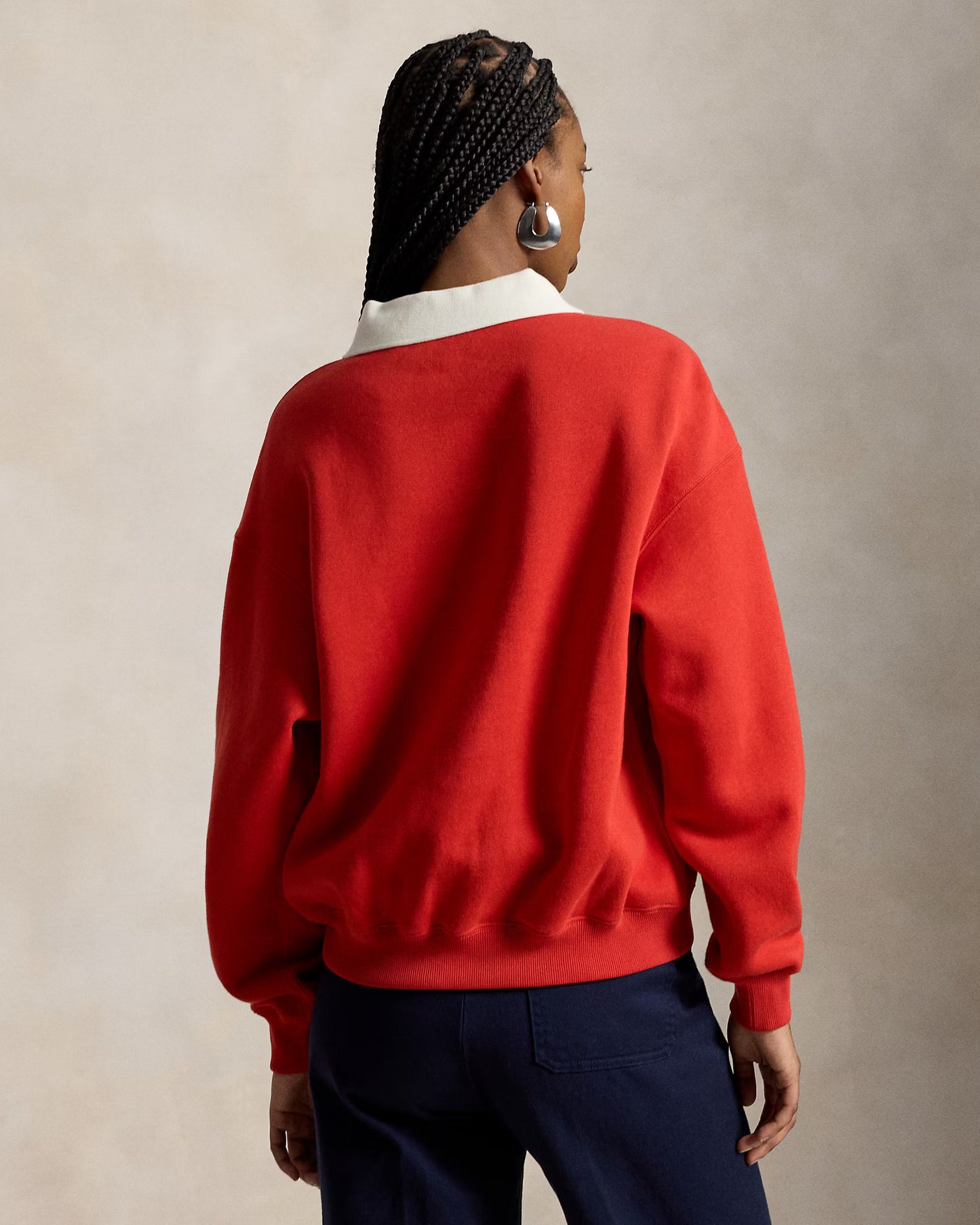 Polo Ralph Lauren Crest Polo-Collar Fleece Crewneck
