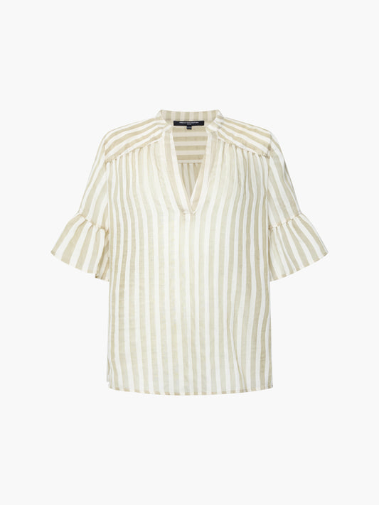 French Connection Adeline Striped Gathered Top