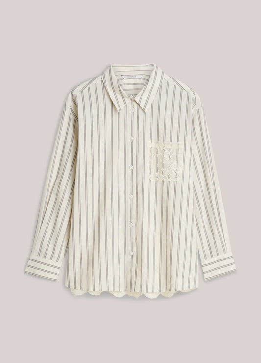 Summum Shirt Blouse with Lace Details