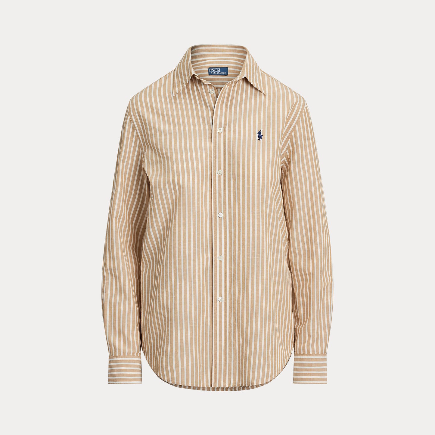 Polo Ralph Lauren Classic Fit Striped Cotton-Linen Shirt