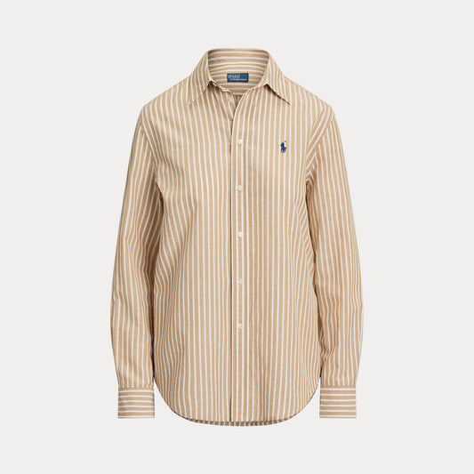 Polo Ralph Lauren Classic Fit Striped Cotton-Linen Shirt