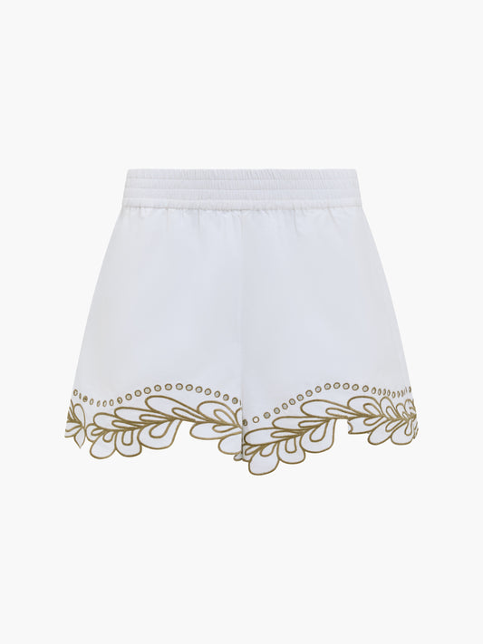 French Connection Alissa Cotton Trim Shorts