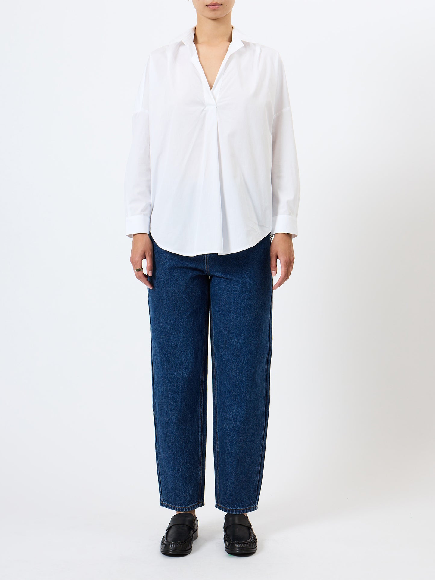 French Connection Lotta Alexis Popover Floral Cutwork Back Shirt