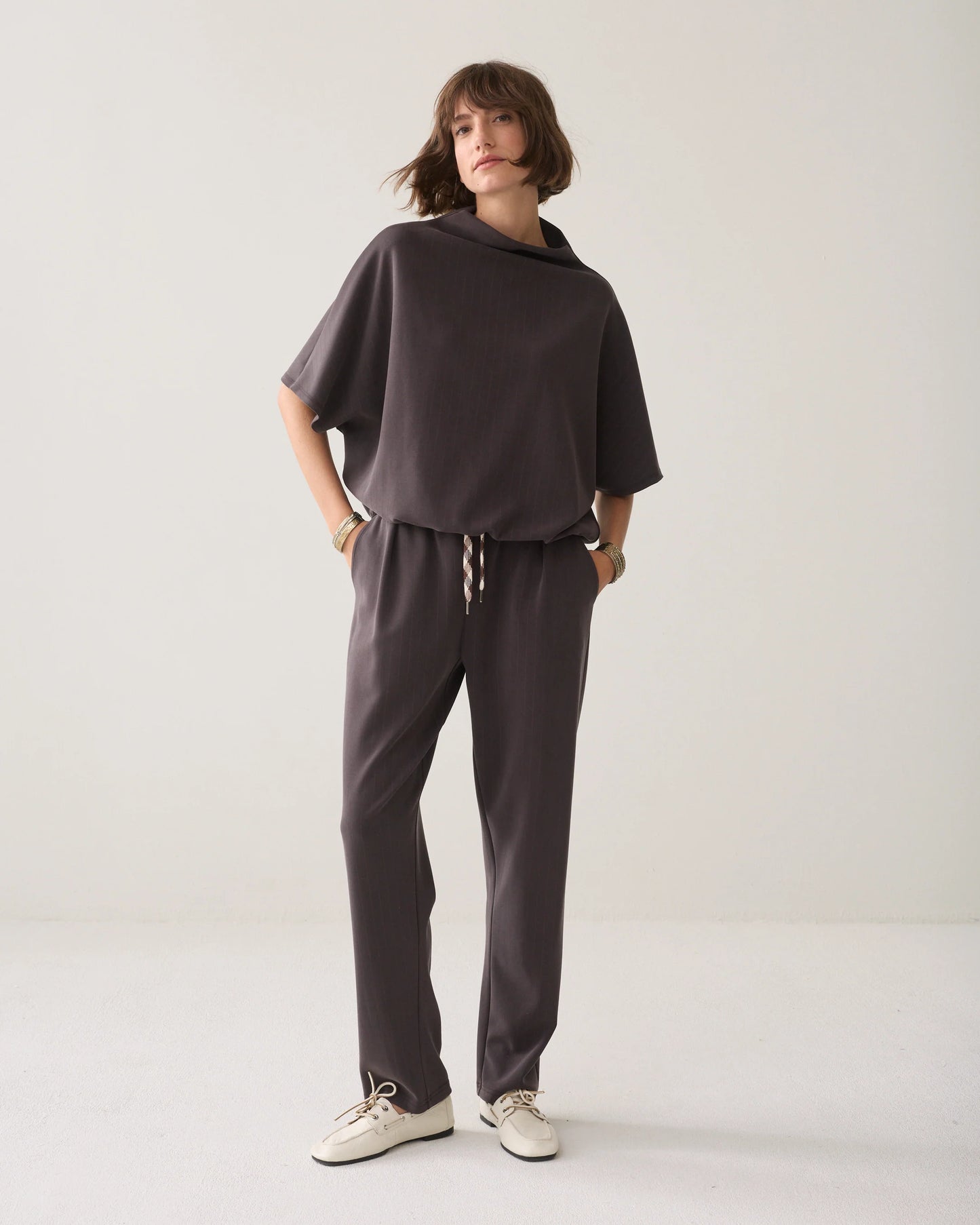 Sumum Pinstripe Scuba Top