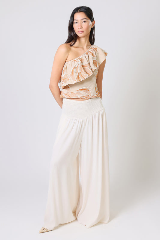 Traffic People Cream Tea Aurora Wide Leg Trousers