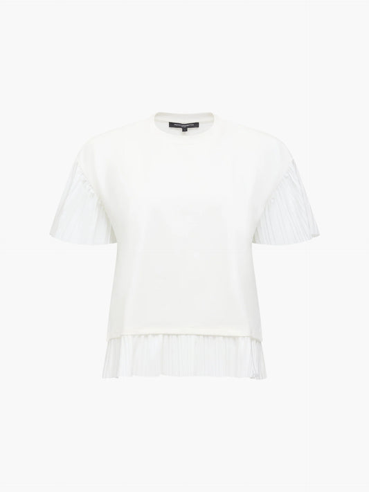 French Connection Rallie Plisse Trim T-Shirt