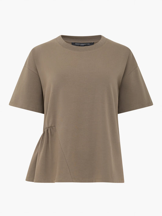 French Connection Rallie Asymmetric Peplum T-Shirt