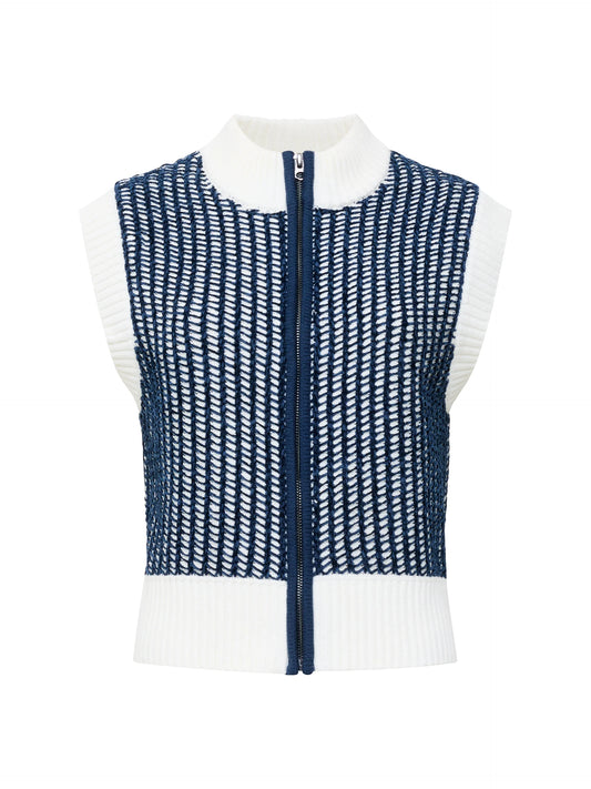 French Connection Klara Sleeveless Zip Up Jumper