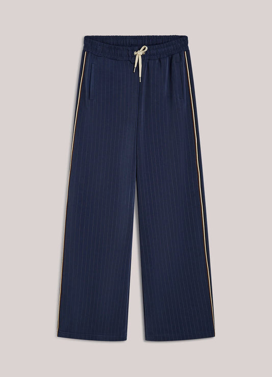 Summum Pinstripe Trousers in Scuba Fabric