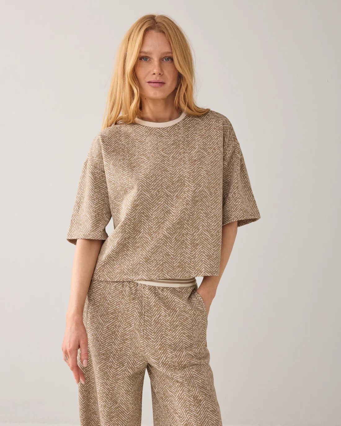Summum Boxy Herringbone Top