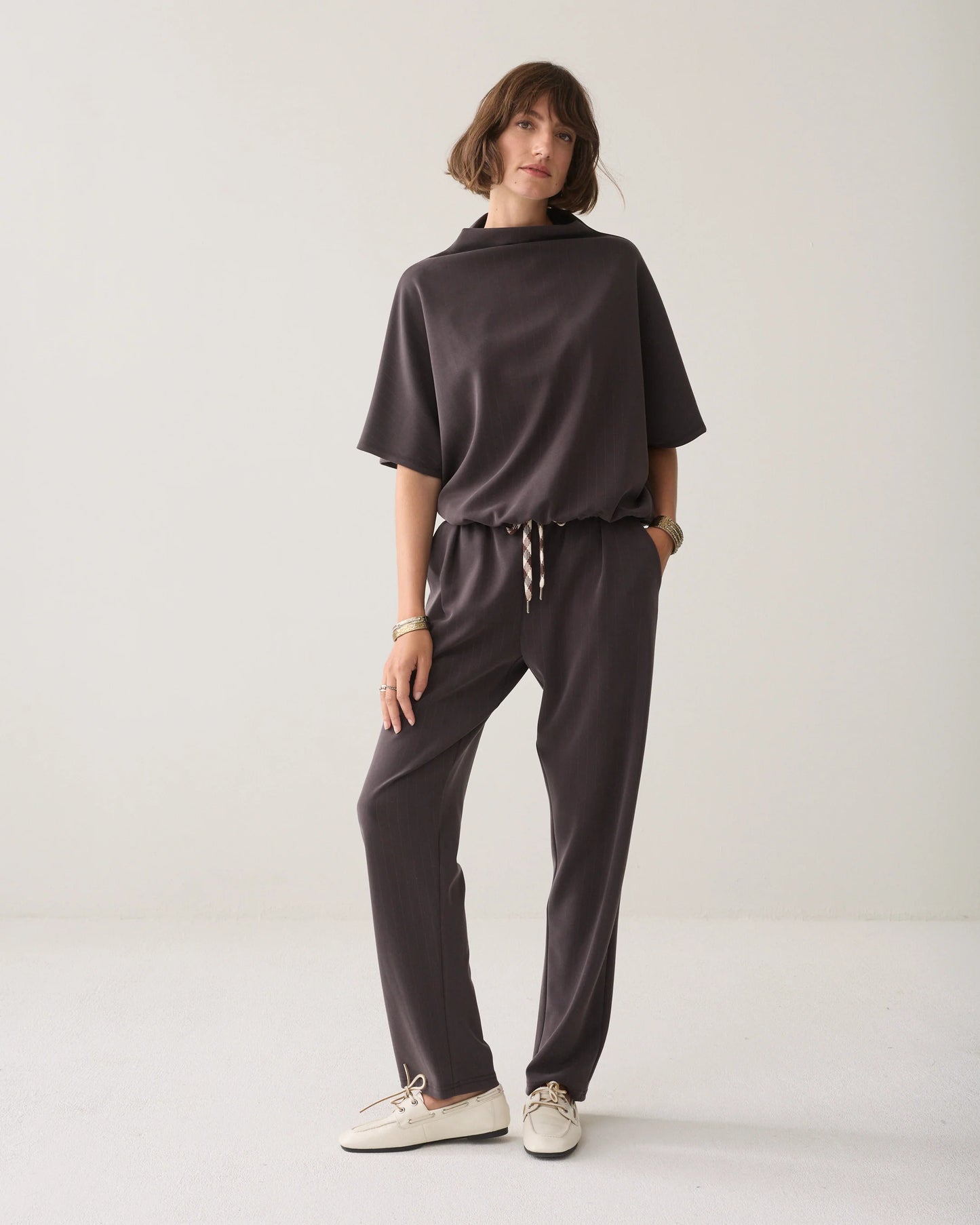 Summum Tapered Pinstripe Trousers