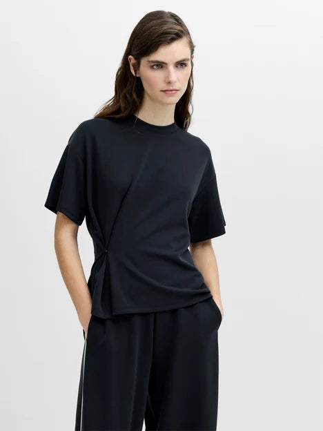 French Connection Wren Dark Grey Cinched Waist T-Shirt
