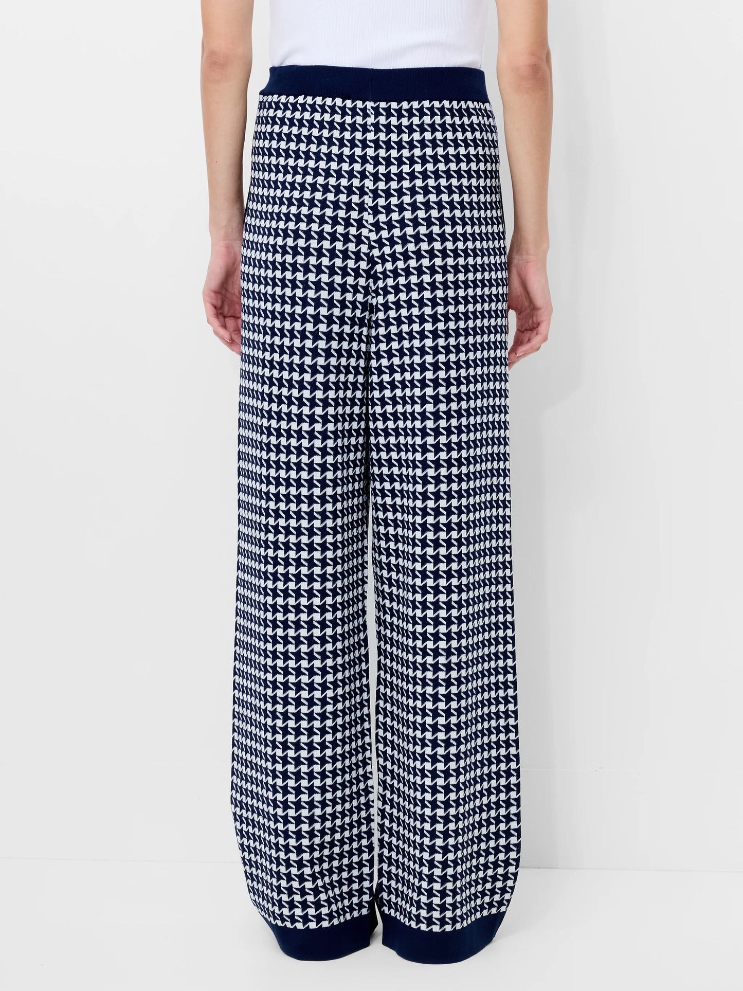 French Connection Gloria Jacquard Knit Wide Leg Trousers
