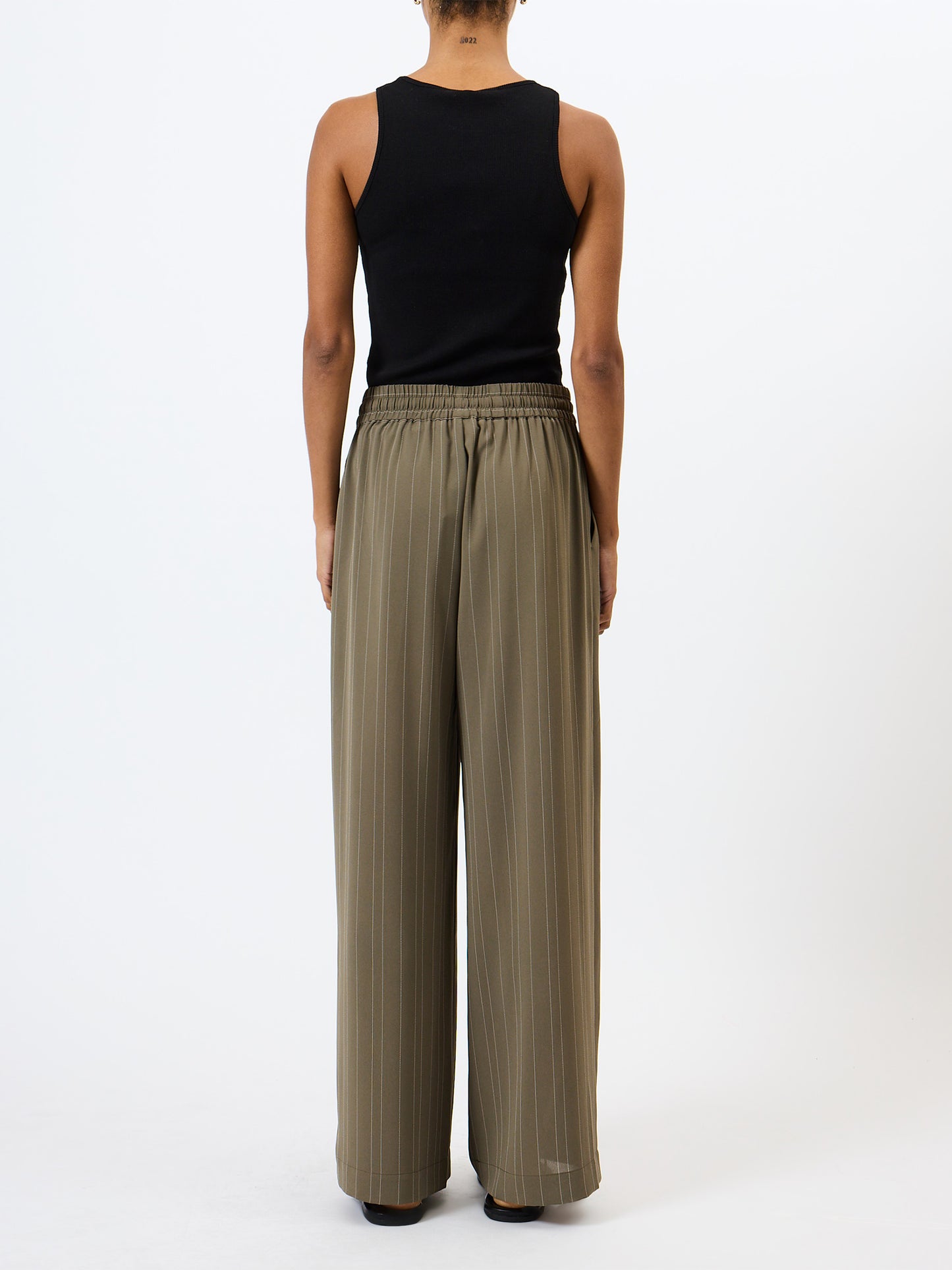 French Connection Erma Pinstripe Wide Leg Trousers