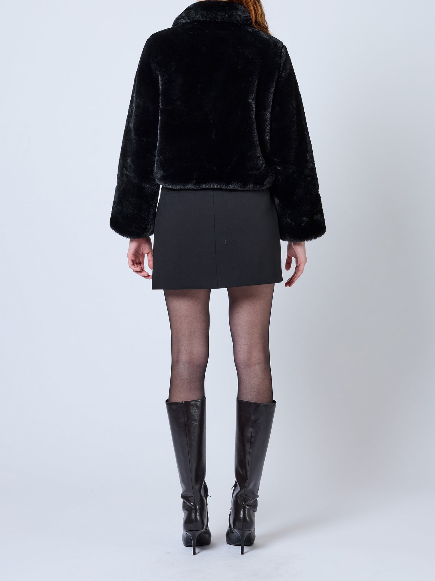 French Connection Theresa Faux Fur Diamanté Short