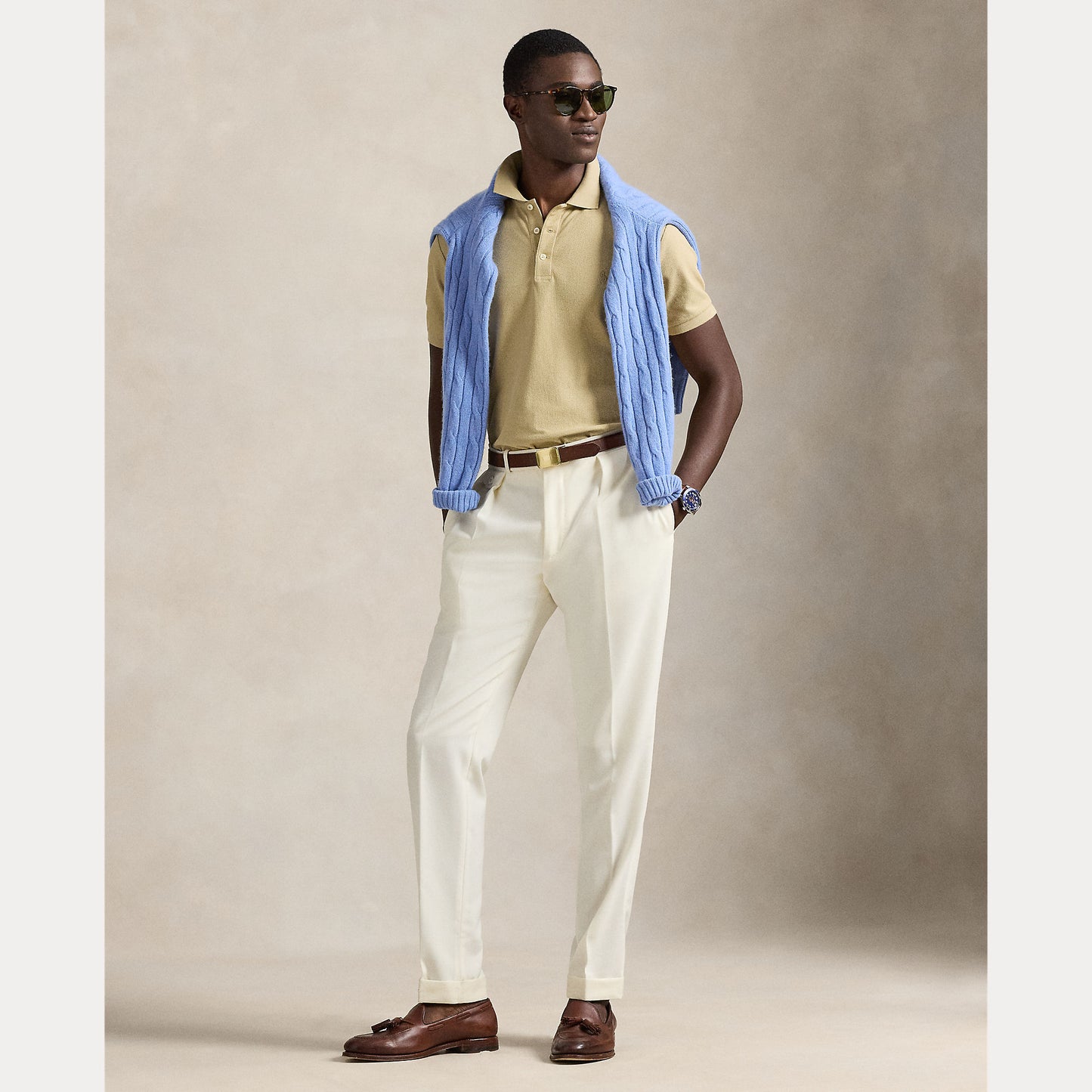 Polo Ralph Lauren Custom Slim Fit Honeycomb-Mesh Polo