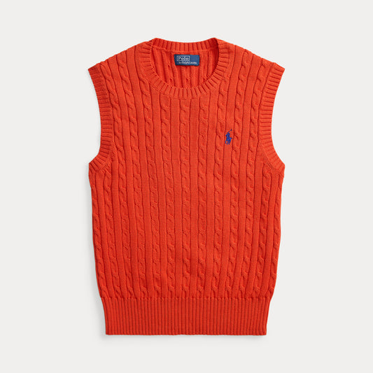 Cable Knit Cotton Sweater Vest