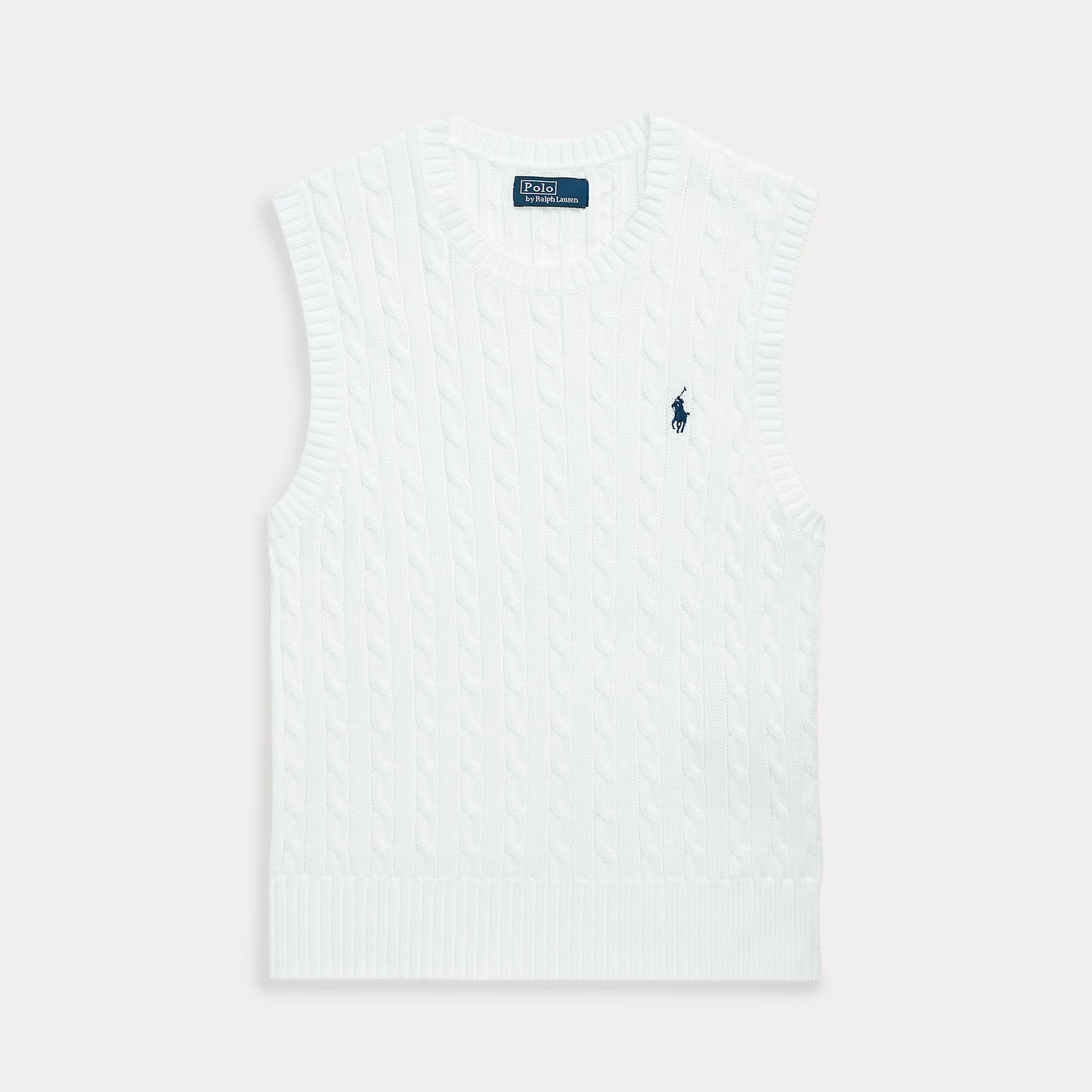 Cable Knit Cotton Sweater Vest