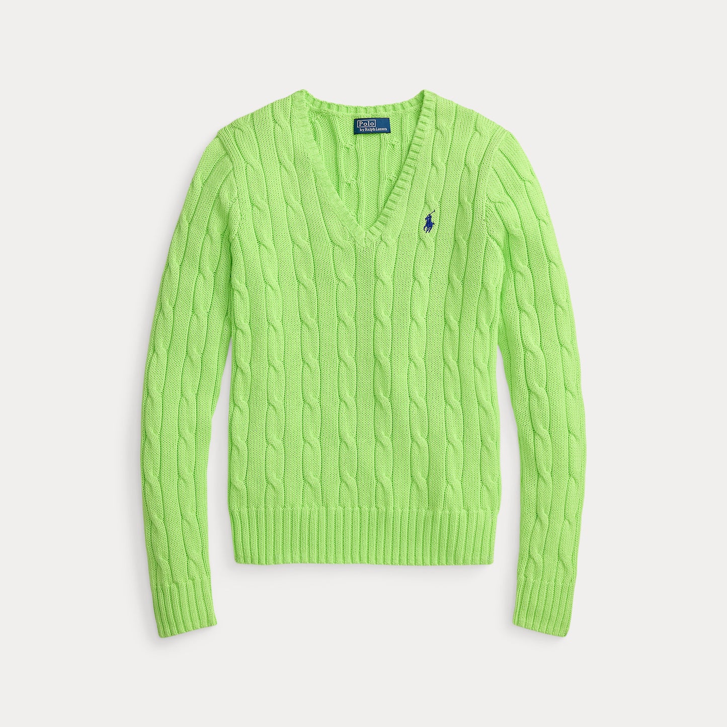 Polo Ralph Lauren Cable Knit Cotton V-Neck Sweater