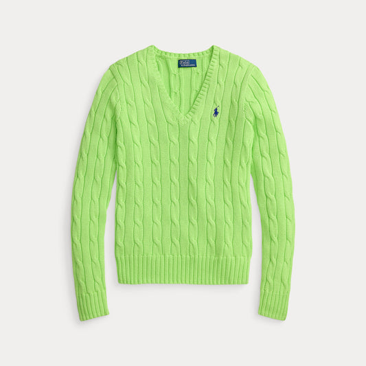 Polo Ralph Lauren Cable Knit Cotton V-Neck Sweater