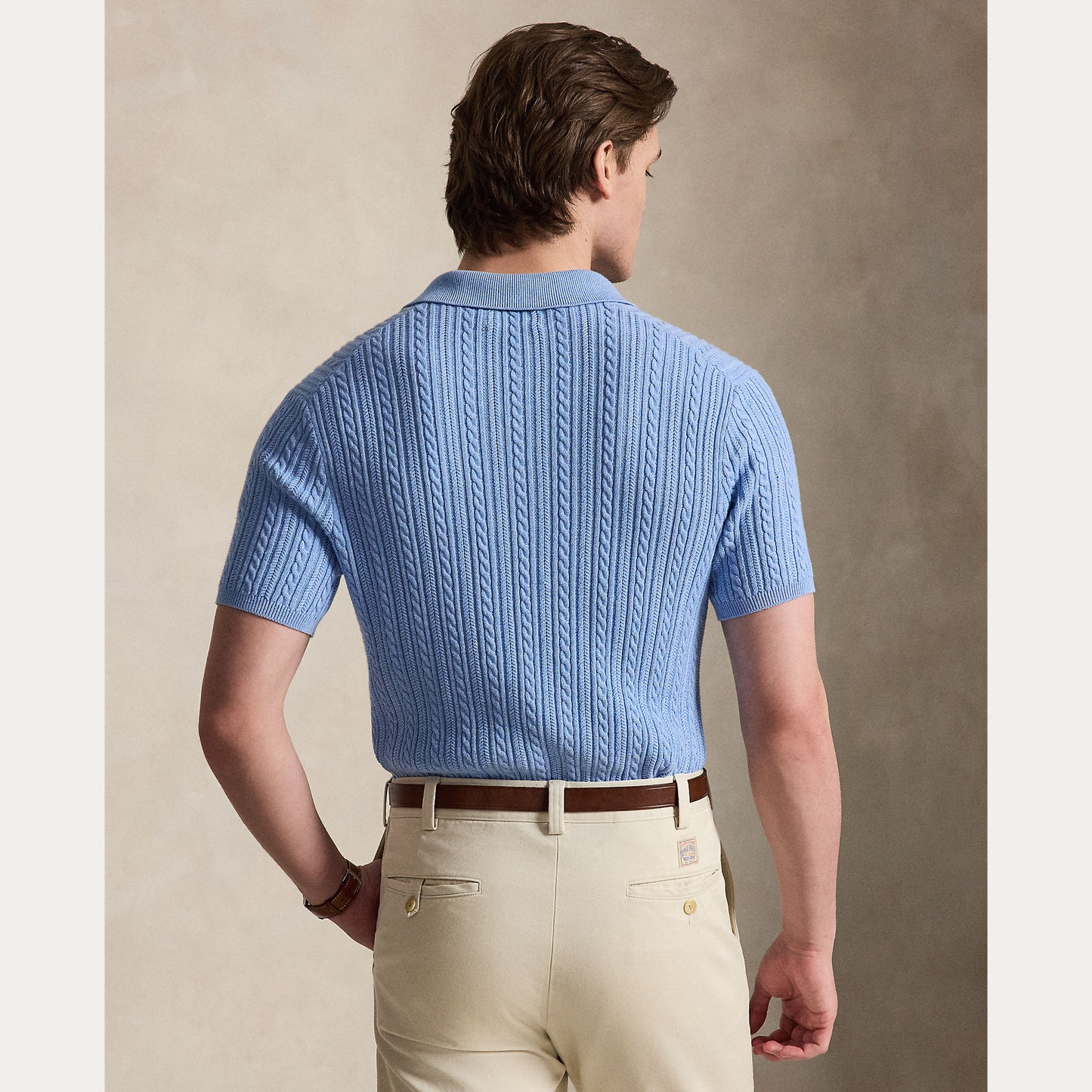 Polo Ralph Lauren Cable-Knit Cotton Polo Sweater