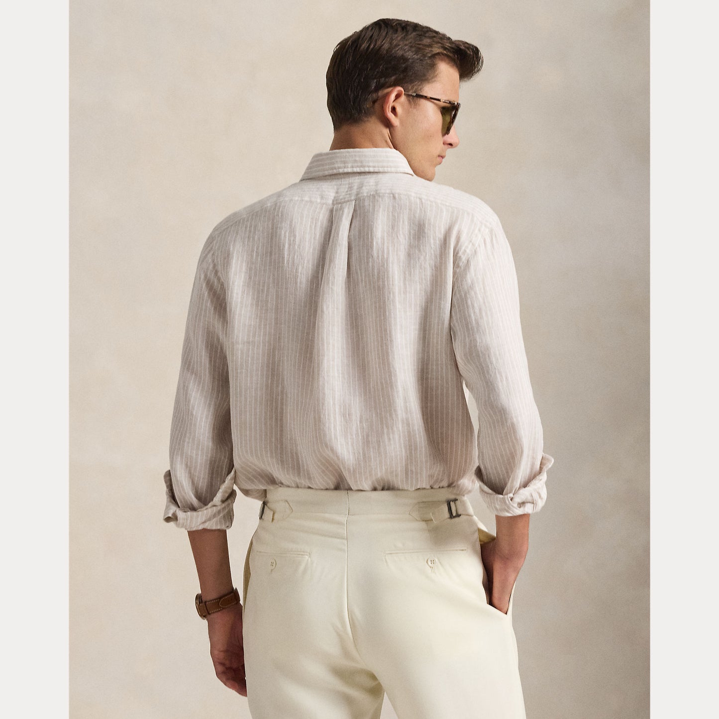 Polo Ralph Lauren Custom-Fit Striped Linen Shirt