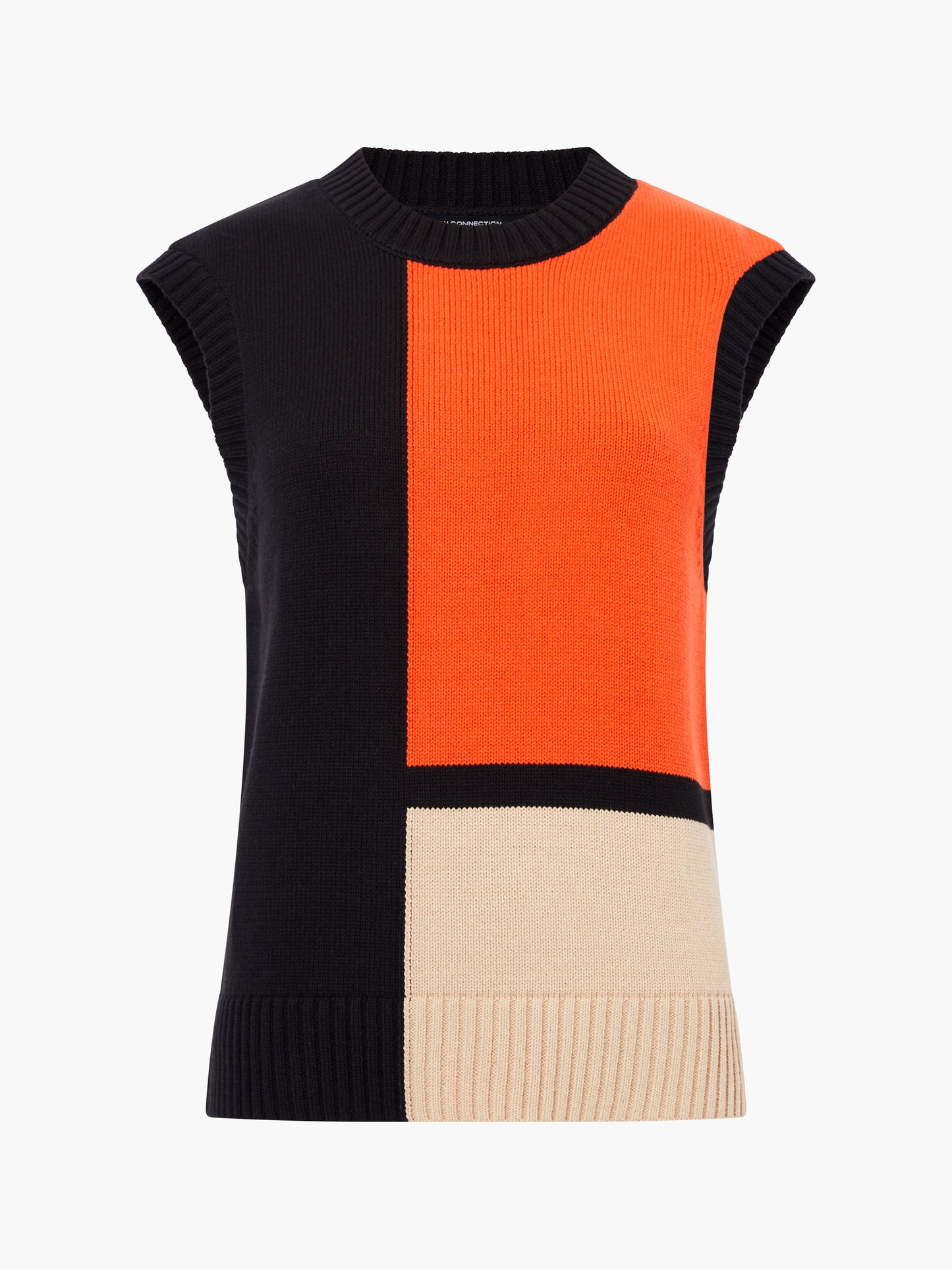 French Connection Varli Colour Block Knit Vest
