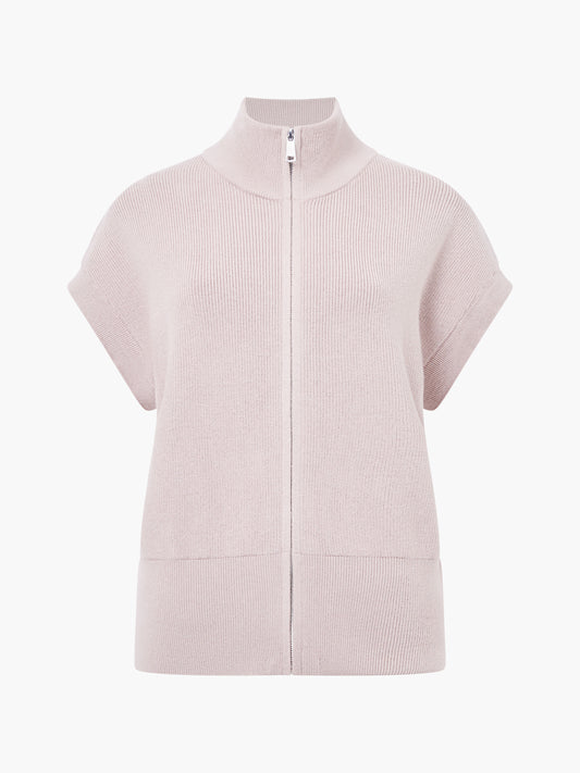 French Connection Ava Knit Zip Through Sleeveless Knit