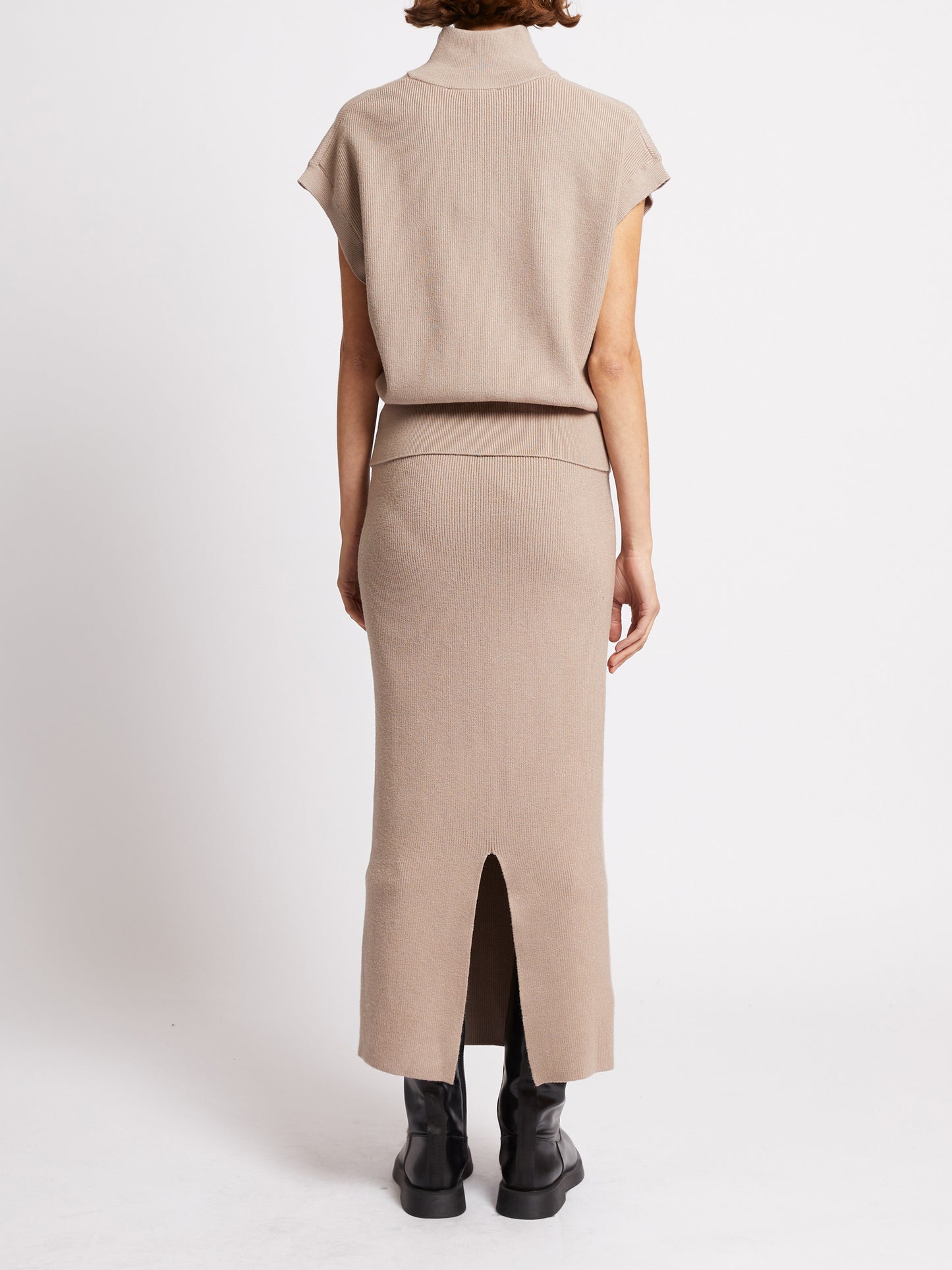 French Connection Ava Knit Zip Through Sleeveless Knit